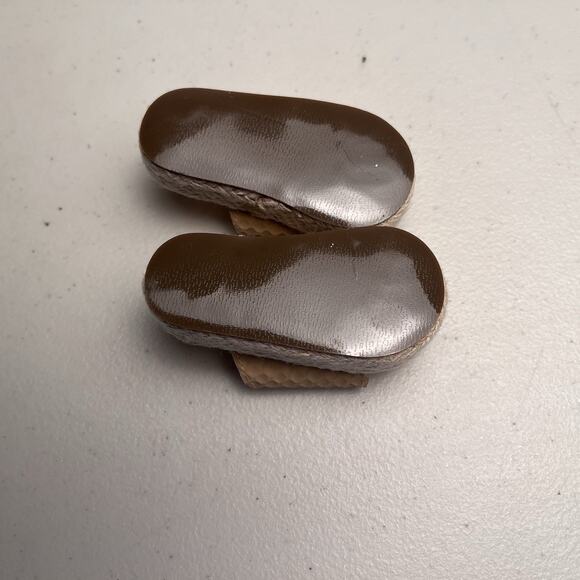 American Girl Bitty Baby Blue Loafer Generic Tan Slide Sandals Shoe Lot 18 Doll - Picture 13 of 13